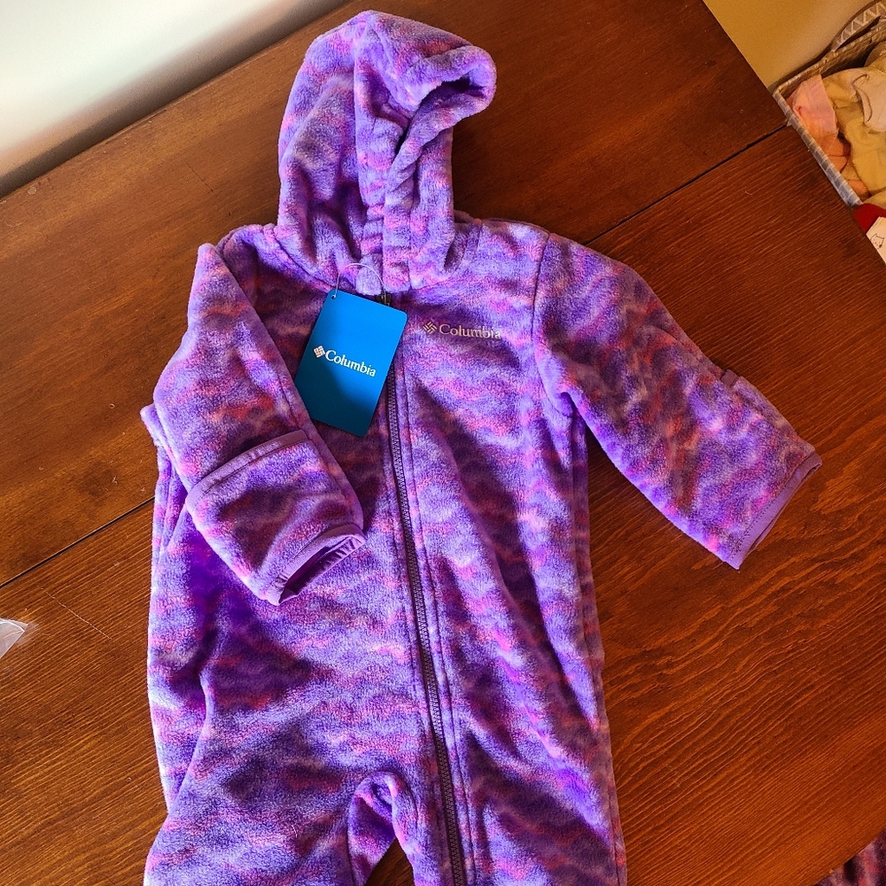 Columbia 3-6 mo fleece bunting